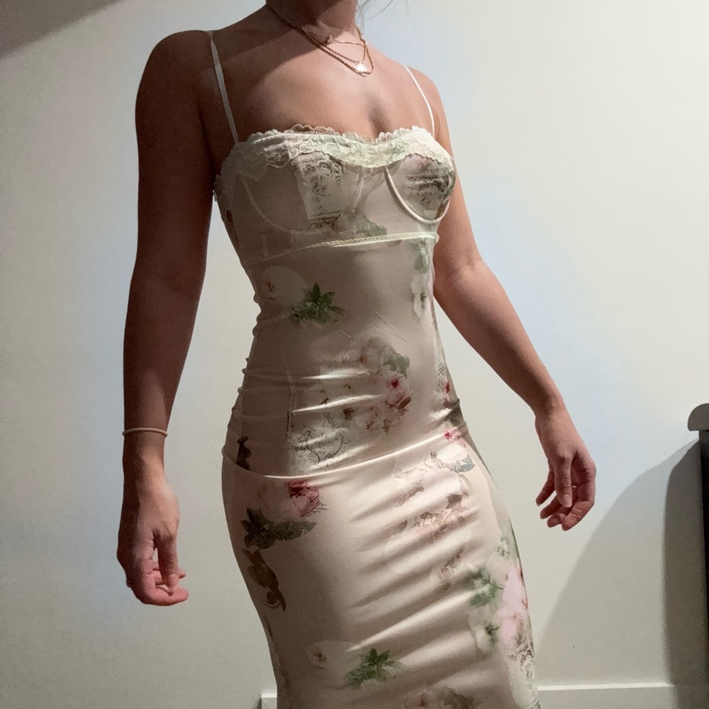 Floral Cream Dress
